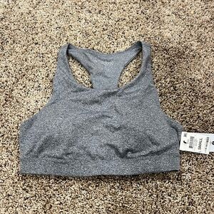 Ideology Gray Racerback Sports Bra